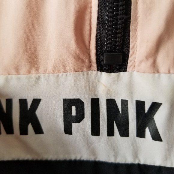 Pink Victorias Secret Anorak Windbreaker Quarter Zip Jacket XS/S - Picture 5 of 11